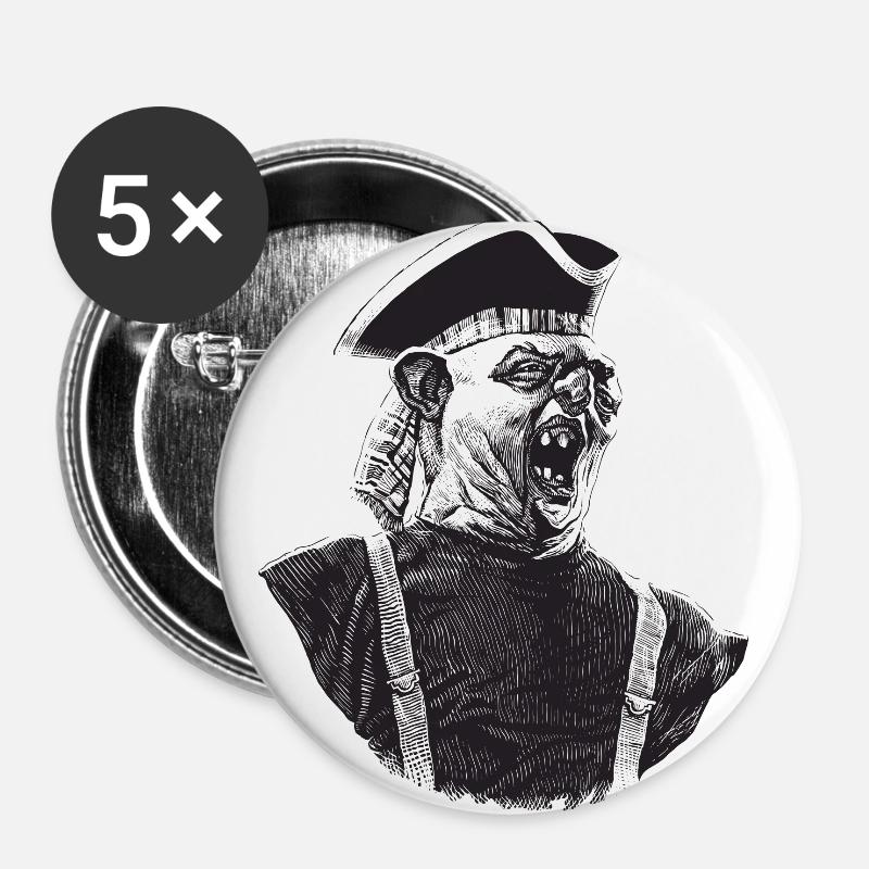 Super Sloth - Buttons large 2.2''/56 mm (5-pack) - white