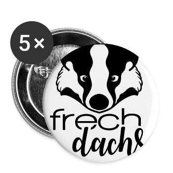 Frechdachs - Buttons groß 56 mm (5er Pack) - Weiß - Vorne