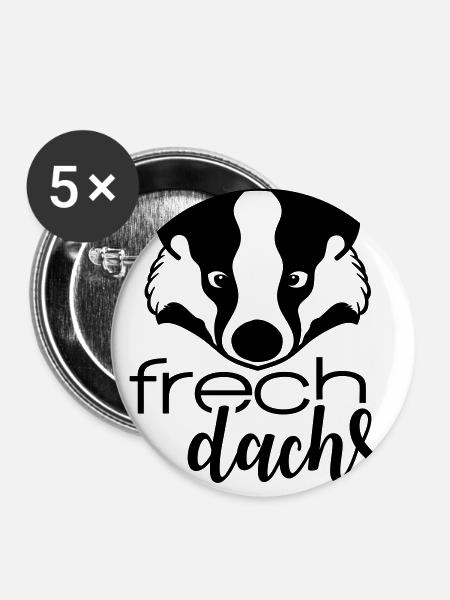 Frechdachs - Buttons groß 56 mm (5er Pack) - Weiß