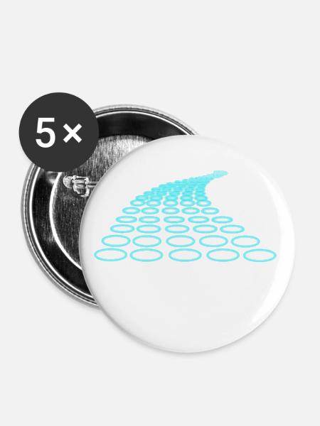 abstrakte punkte - Buttons groß 56 mm (5er Pack) - Weiß