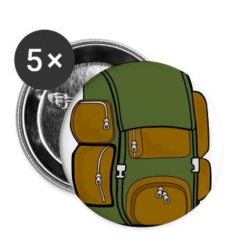 Rucksack - Buttons groß 56 mm (5er Pack) - Weiß - Vorne