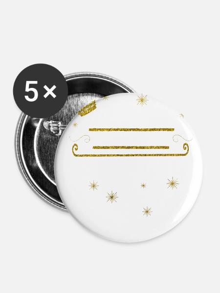 queens born MAY - Buttons groß 56 mm (5er Pack) - Weiß