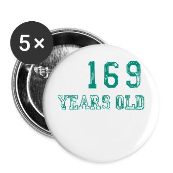 Racine carrée de 169 T-shirt 13ème anniversaire - Lot de 5 grands badges (56 mm) - blanc - Devant