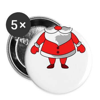 Christmas Santa Costume - Buttons groß 56 mm (5er Pack) - Weiß - Vorne