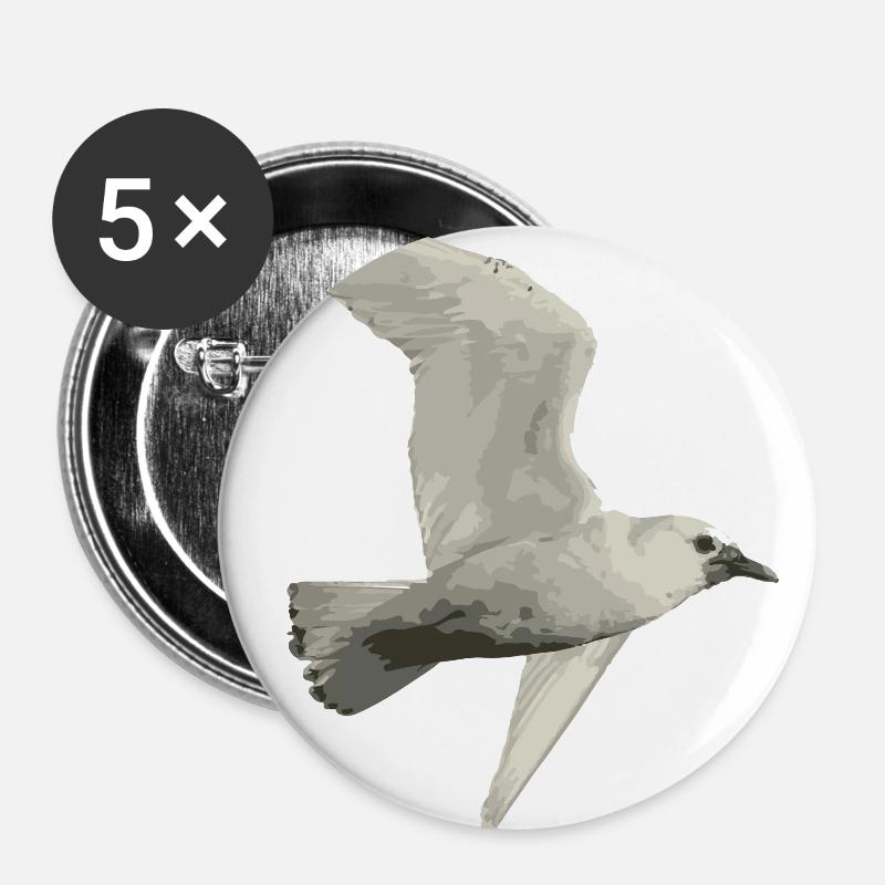 Bird - Buttons large 2.2''/56 mm (5-pack) - white