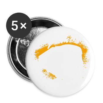 LKW-Fahrer Shirt · Lastwagen · LKW · Fahrer - Buttons groß 56 mm (5er Pack) - Weiß - Vorne