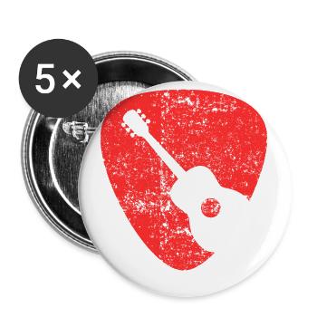 Acoustic Guitar Pick - Buttons large 2.2''/56 mm (5-pack) - white - Front