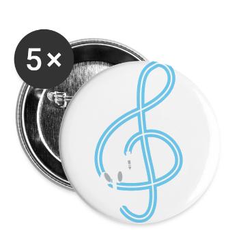 Music is the key - Music - Sound - Song - Lyrics - Buttons large 2.2''/56 mm (5-pack) - white - Front