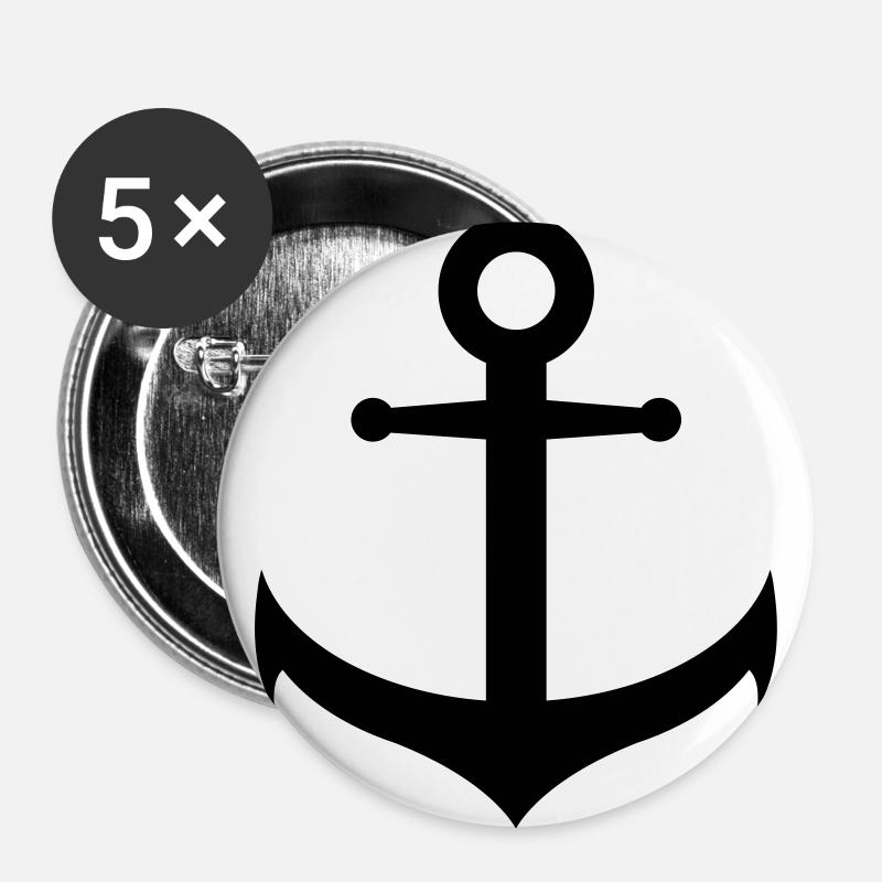 anchor - Buttons large 2.2''/56 mm (5-pack) - white