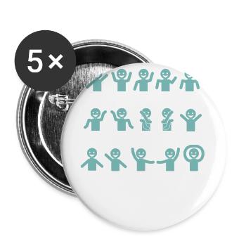 Shirt for mathematicians and teachers - Buttons large 2.2''/56 mm (5-pack) - white - Front