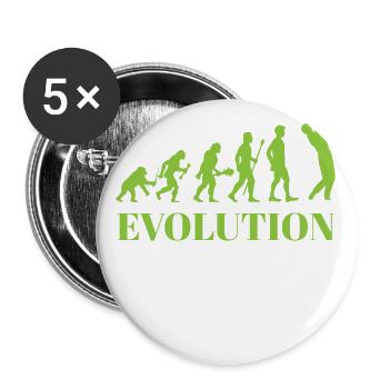 Evolution - Golf - Funny - Fun - Gift - Buttons large 2.2''/56 mm (5-pack) - white - Front