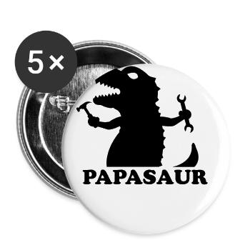 Father's Day Tshirt - Buttons large 2.2''/56 mm (5-pack) - white - Front
