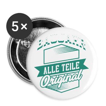 Baujahr 1964 Geburtstags Geschenk - Buttons groß 56 mm (5er Pack) - Weiß - Vorne