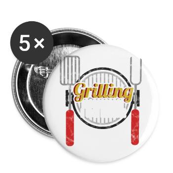 Barbecues - I can do that best - Buttons large 2.2''/56 mm (5-pack) - white - Front
