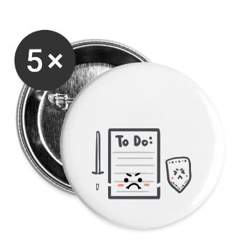 You can not go through - To Do List - Buttons large 2.2''/56 mm (5-pack) - white - Front