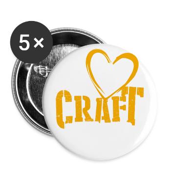 Love Craft Beer - Craft Beer Hops Gift - Buttons large 2.2''/56 mm (5-pack) - white - Front