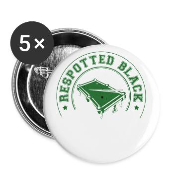 Snooker Respotted Black - Buttons large 2.2''/56 mm (5-pack) - white - Front