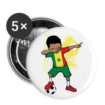 Senegal national team World Cup soccer - Buttons large 2.2''/56 mm (5-pack) - white - Front