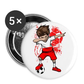 Poland football national team World Cup - Buttons large 2.2''/56 mm (5-pack) - white - Front