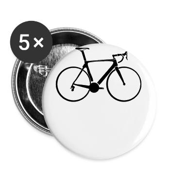Road bike, bicycle, cyclist gift - Buttons large 2.2''/56 mm (5-pack) - white - Front