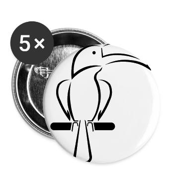 toucan - Buttons large 2.2''/56 mm (5-pack) - white - Front