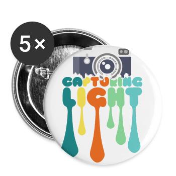 Photography camera gift - Buttons large 2.2''/56 mm (5-pack) - white - Front