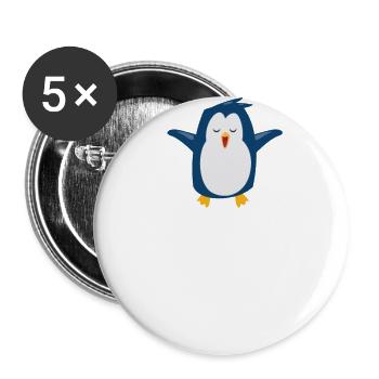 Cute Penguin is My Spirit Animal Funny T-shirt - Buttons large 2.2''/56 mm (5-pack) - white - Front