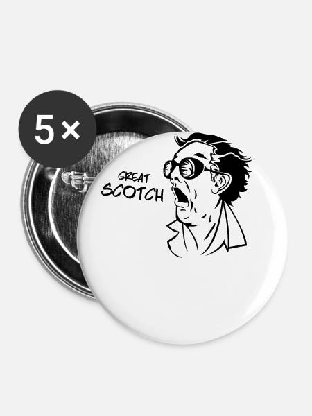 Großer Scotch - Buttons groß 56 mm (5er Pack) - Weiß