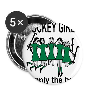 Hockey Girls - Ladies Shirt - Organic - Buttons groß 56 mm (5er Pack) - Weiß - Vorne