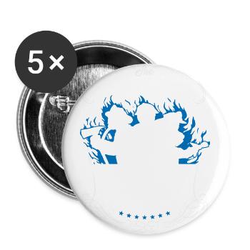 Flames Fire Department Firefighter Firefighter Woman - Buttons large 2.2''/56 mm (5-pack) - white - Front