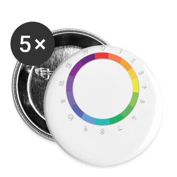 pH Scale Funny Chemist Fun Joke Fun Gift - Buttons large 2.2''/56 mm (5-pack) - white - Front