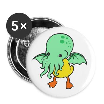 Kraken Grinchet 1000 - Lot de 5 grands badges (56 mm) - blanc - Devant