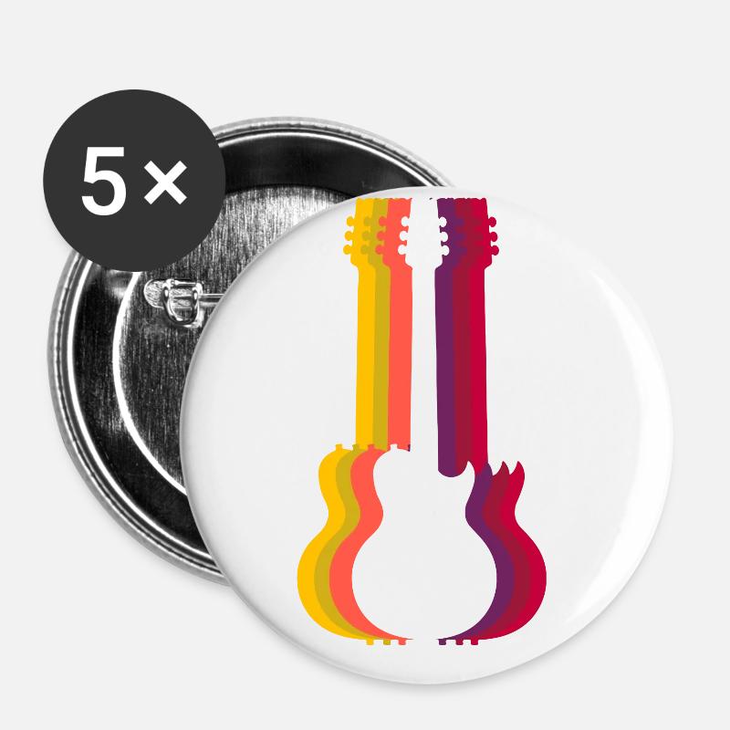 guitar - Buttons large 2.2''/56 mm (5-pack) - white