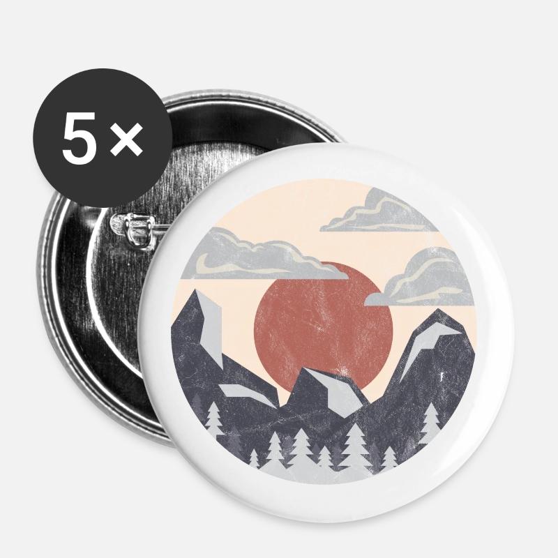 Circle Nature Gift Shirt - Buttons large 2.2''/56 mm (5-pack) - white