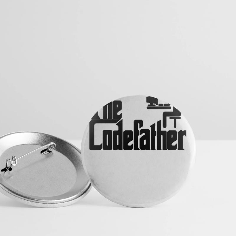 The Codefather Programmer PC Coding Gift Buttons large 2.2''/56 mm (5-pack)