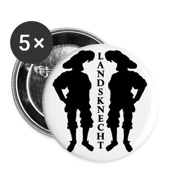 landsknecht - Buttons groß 56 mm (5er Pack) - Weiß - Vorne