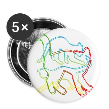 Cats hangover cat meow gift pet kitty - Buttons large 2.2''/56 mm (5-pack) - white - Front