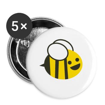 Beekeeper bee animal protection animal love insects gift - Buttons large 2.2''/56 mm (5-pack) - white - Front
