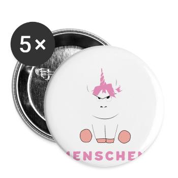 Je déteste les gens cadeau de licorne - Lot de 5 grands badges (56 mm) - blanc - Devant