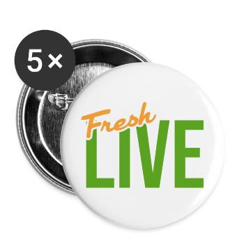 Fresh live - Buttons groß 56 mm (5er Pack) - Weiß - Vorne