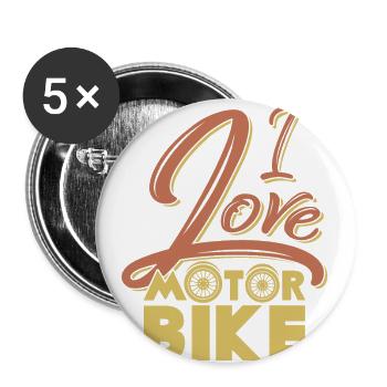 Motorcycle saying Chopper Cruiser exit - Buttons large 2.2''/56 mm (5-pack) - white - Front