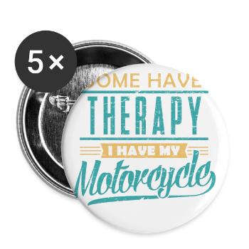 Motorrad Spruch Cross Cruiser Racer - Buttons groß 56 mm (5er Pack) - Weiß - Vorne
