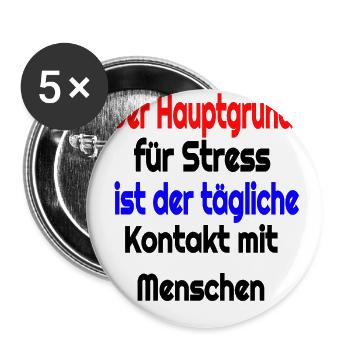 Witziger spruch - Buttons groß 56 mm (5er Pack) - Weiß - Vorne