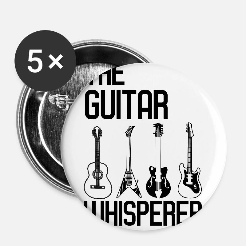 The Guitar Whisperer - Buttons large 2.2''/56 mm (5-pack) - white