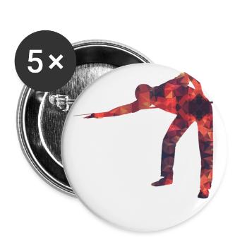Snooker / Billiards / Pool - Buttons large 2.2''/56 mm (5-pack) - white - Front