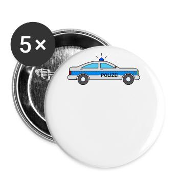 Police car for children - German patrol car - Buttons large 2.2''/56 mm (5-pack) - white - Front