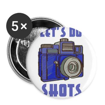 Photography Photographer Photo Image Camera Gift - Buttons large 2.2''/56 mm (5-pack) - white - Front