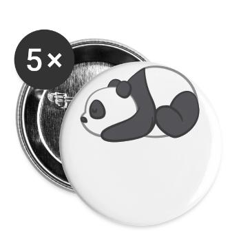 Panda - Panda T-Shirt - Panda Motive - Sleep - Buttons large 2.2''/56 mm (5-pack) - white - Front