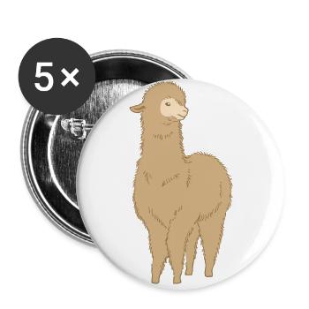 alpaca - Buttons large 2.2''/56 mm (5-pack) - white - Front