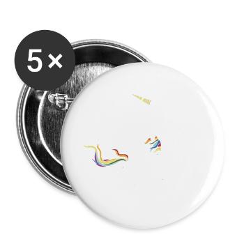 C'est mon cadeau de licorne de chemise de yoga - Lot de 5 grands badges (56 mm) - blanc - Devant